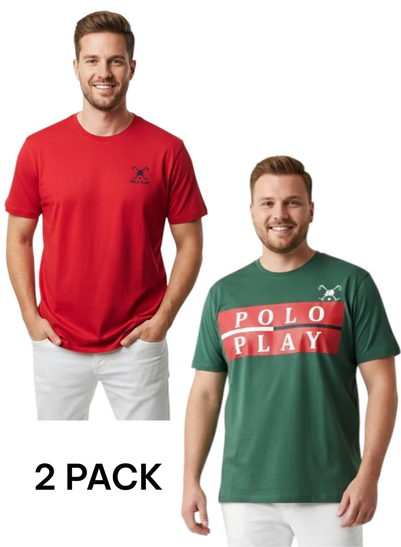 بولو بلاي  Men’s Graphic T-Shirt-2 pack