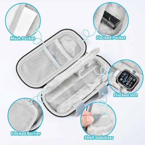 ANKHOH Single Watch Travel Case - Portable Hard Shell Watch Organizer for Men & Women, Fits Smart Watches & Large Dials, Soft Inner Lining with Detachable Hand Strap (Case Only) - Image 4
