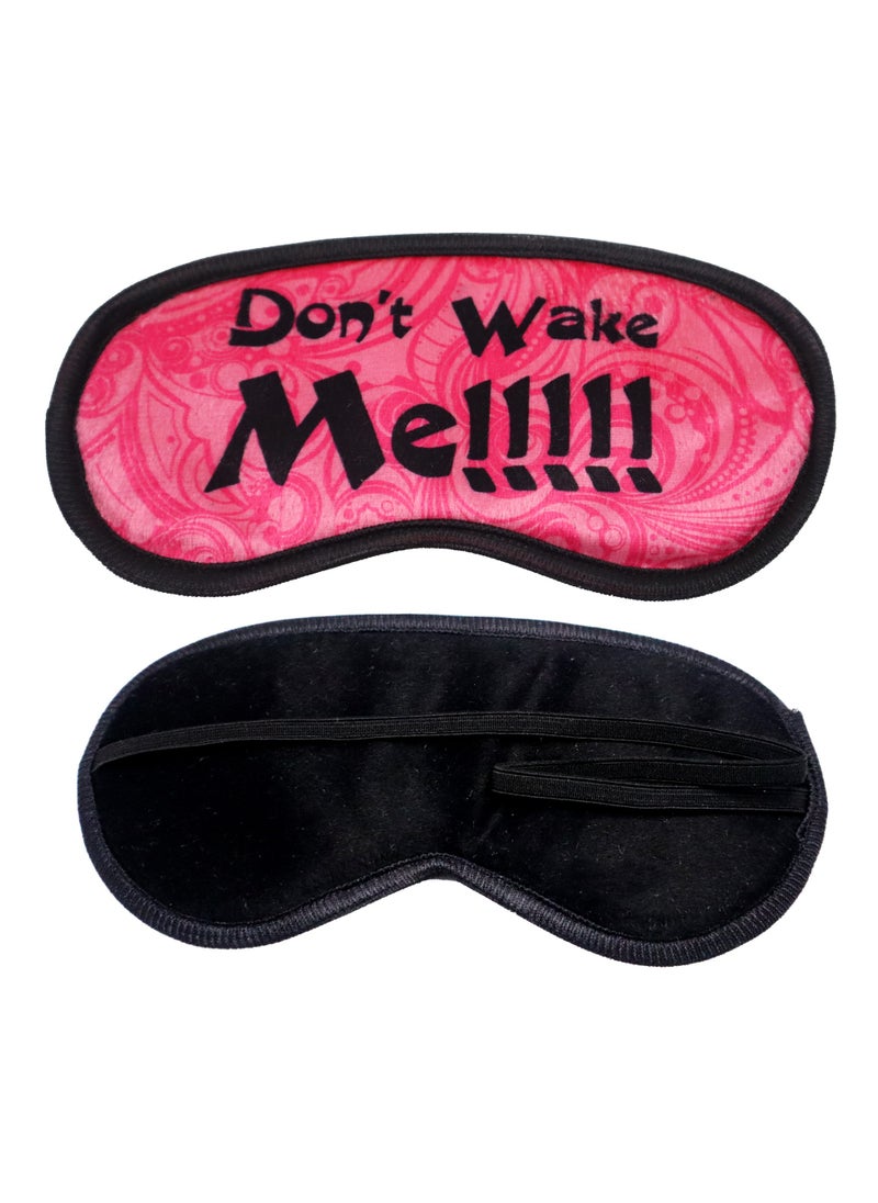 Tediline Eye Mask for Sleeping - Printed Design, Don't Wake Me, Pink - Ultra Soft, Elastic Strap, Light Blocking Sleep Mask for Women, and Kids - Travel-Friendly, Breathable Fabric, Comfortable Fit, Ideal for Relaxation and Travel Sleep Aid  - Image 1