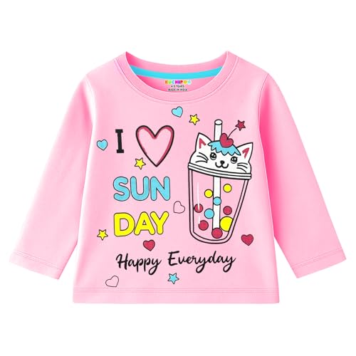 Kuchipoo Girls Regular Fit Full Sleeves Cotton T-Shirts (KUC-TSHRT-604, 18-24 Months, Multi-Colored) - Image 3