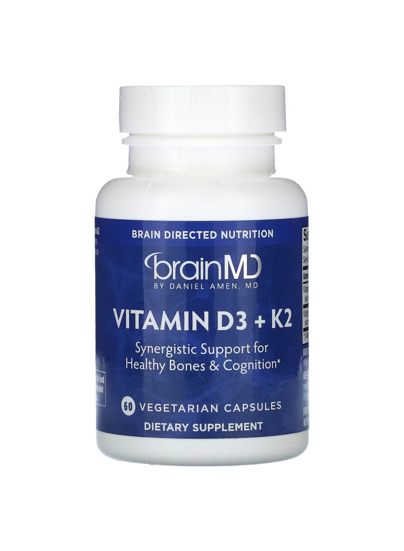Vitamin D3 + K2, 60 Vegetarian Capsules