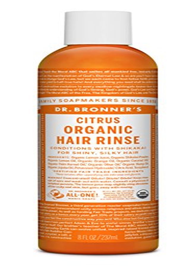 Dr. Bronner's Fair Trade & Organic Hair Conditioning Rinse - Citrus Orange, 8 Ounce - Image 2