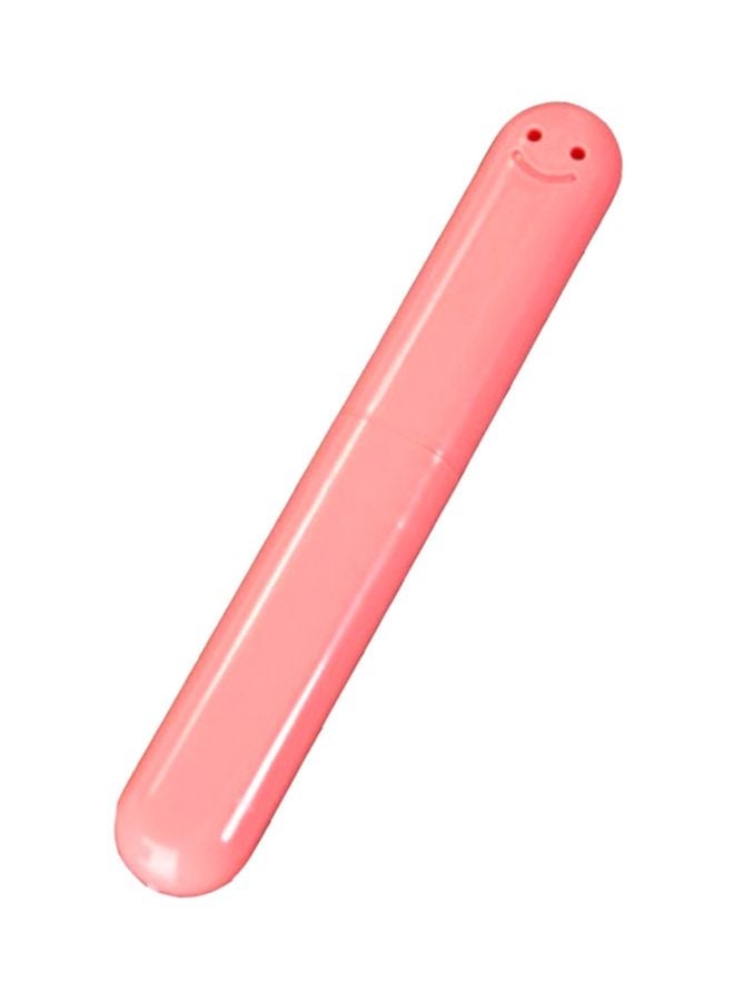 NIBEMINENT Travel Toothbrush Holder Light Pink 20x3x3cm