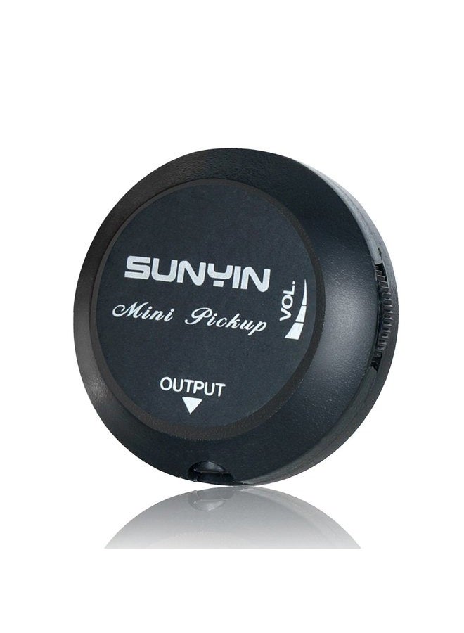 SUNYIN Transducer Acoustic Guitar PickupPiezo Contact Microphone Self-adhesive Easily AMP UP for Acoustic Classical Violin Ukulele Mandolin Banjo Cello Kalimba Drum (Black) - Image 1