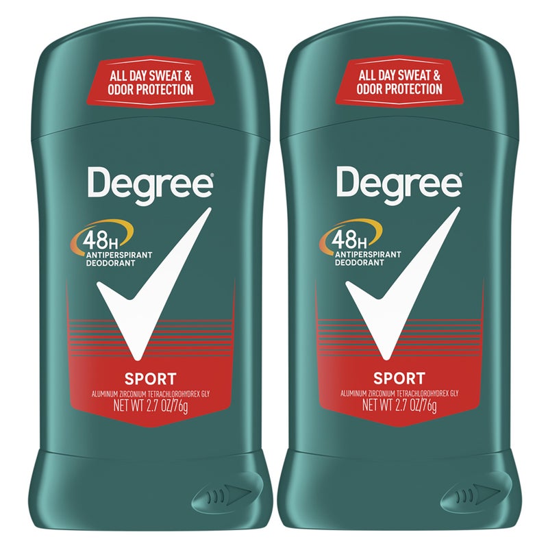 Degree Men Original Protection Antiperspirant Deodorant Sport Twin Pack 48-Hour Sweat & Odor Protection Antiperspirant For Men 2.7 oz - Image 1