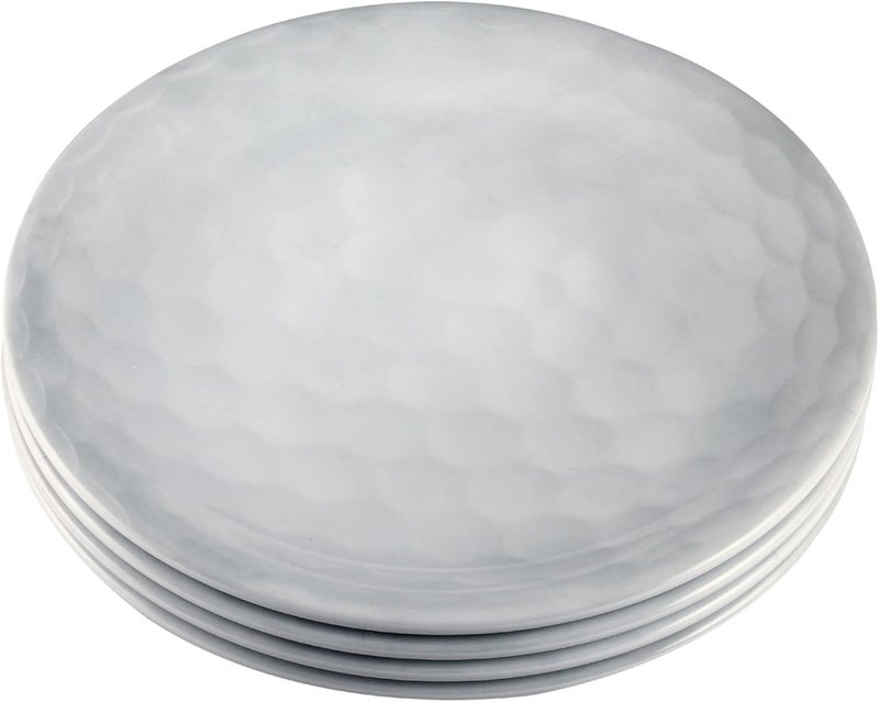 UP UPware Golf Ball Melamine Round Dessert Plates Small Serving Plates for Appetizer Snacks and Side Dishes White 6 Inch Set of 4 - Image 3