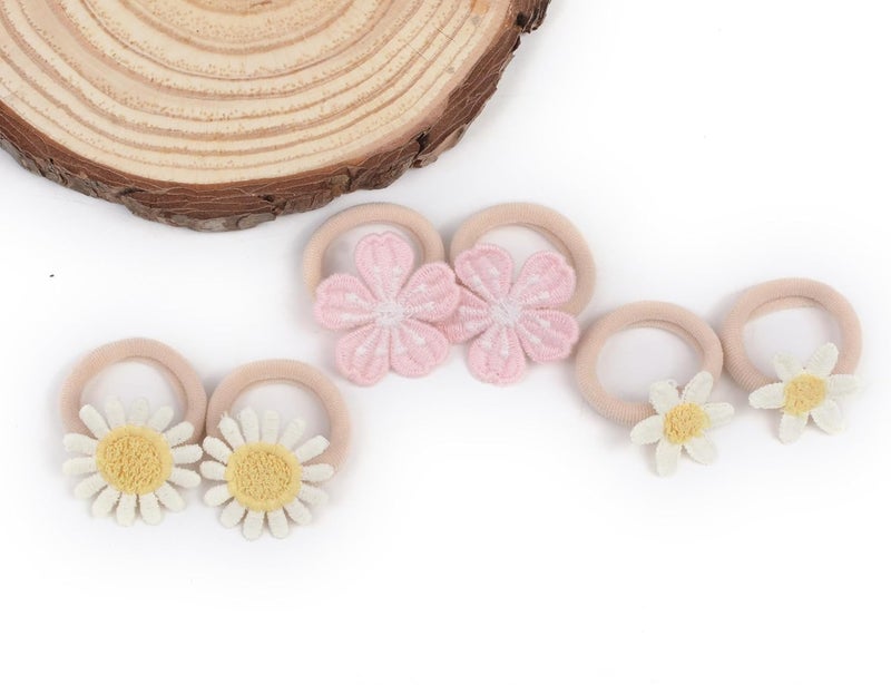 BIANHUAN 20 Pcs Toddler Hair Ties Girls Hair Accessories Baby Hair Bows Cute Flower Hair Ties Little girls Hair Accessories for Thick Hair Candy Colors - Image 5