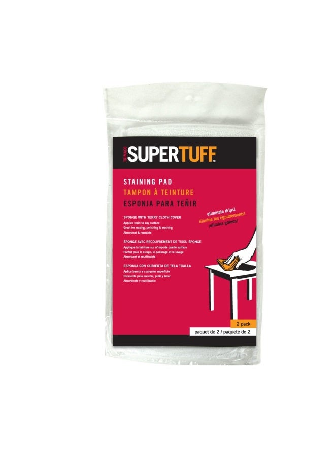 Trimaco 10102 Supertuff Sponge 2 Pack Staining Pad White - Image 2