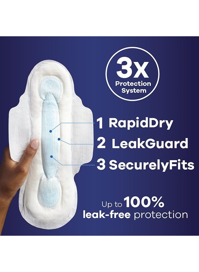 Always فوط ماكسي ليلية بأجنحة، الحجم 4، ليلية، بدون رائحة، 28 قطعة × 3 (84 قطعة إجمالاً) - Image 2