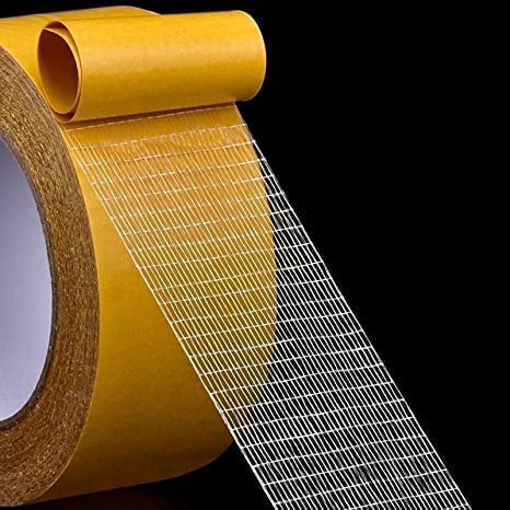 ABDobariya ABDobariya Double Sided Carpet Tape Heavy Duty super Strong Sticky Tape for Carpet Non Slip Waterproof Removable Mesh Grid Suitable for Hardwood Floors matsWall HangingPaste Decoration  - Image 1
