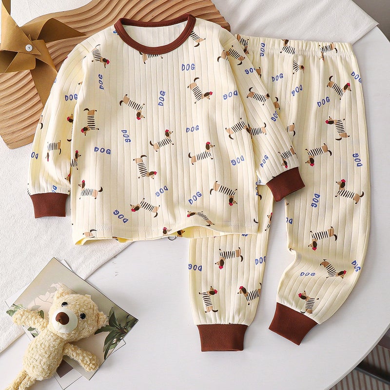 Children's Cotton Underwear Set, New Autumn Style, Baby Boys' Loungewear, Girls' Pajamas, Autumn Clothes and Pants, Children's Clothing - Image 4