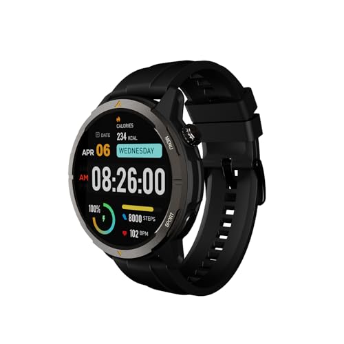 AGM Legion Rugged Smart Watch for Men, 5ATM Waterproof, Shockproof & Drop-proof, 100+ Sports Modes, Bluetooth Calling, Compass, Barometer & Altimeter, 1.43" AMOLED Display, Heart Rate & Sleep Tracking - Image 1