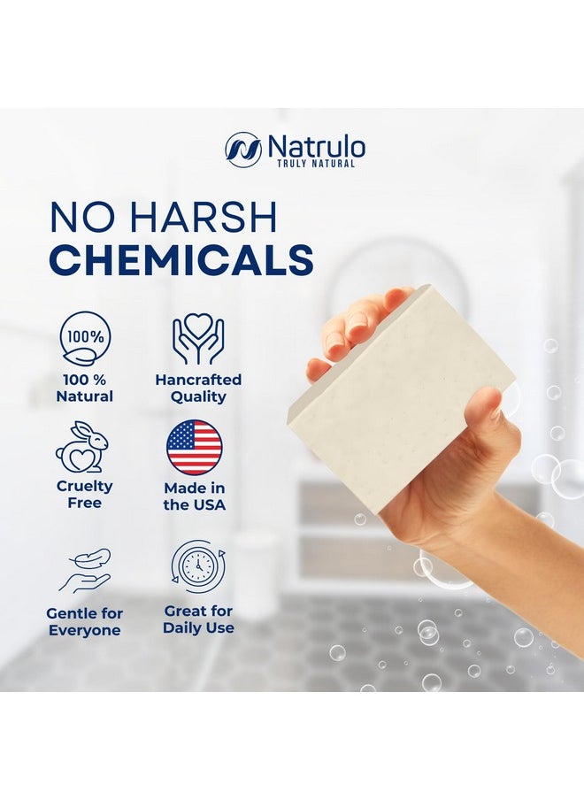 Natrulo Colloidal Silver Soap Bar, 4oz Unscented - Natural Handmade in USA Pure Cleanser for Face, Body & Hands - Cleansing, Moisturizing, Soothing Itch Relief Wash for Sensitive Skin, Acne, Hyperpigmentation  - Image 4