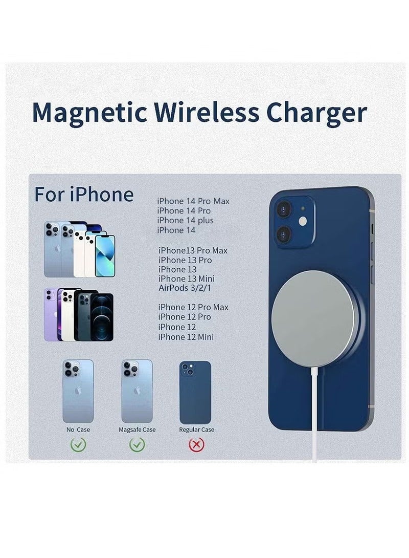 Generic Charger USB C Fast Charging,Wireless Magnetic Fast PD Charging up to 15W Compatibility with iPhone 14,14 Plus,14 Pro,14 Pro Max , 13,12 series,AirPods Pro2  - Image 2
