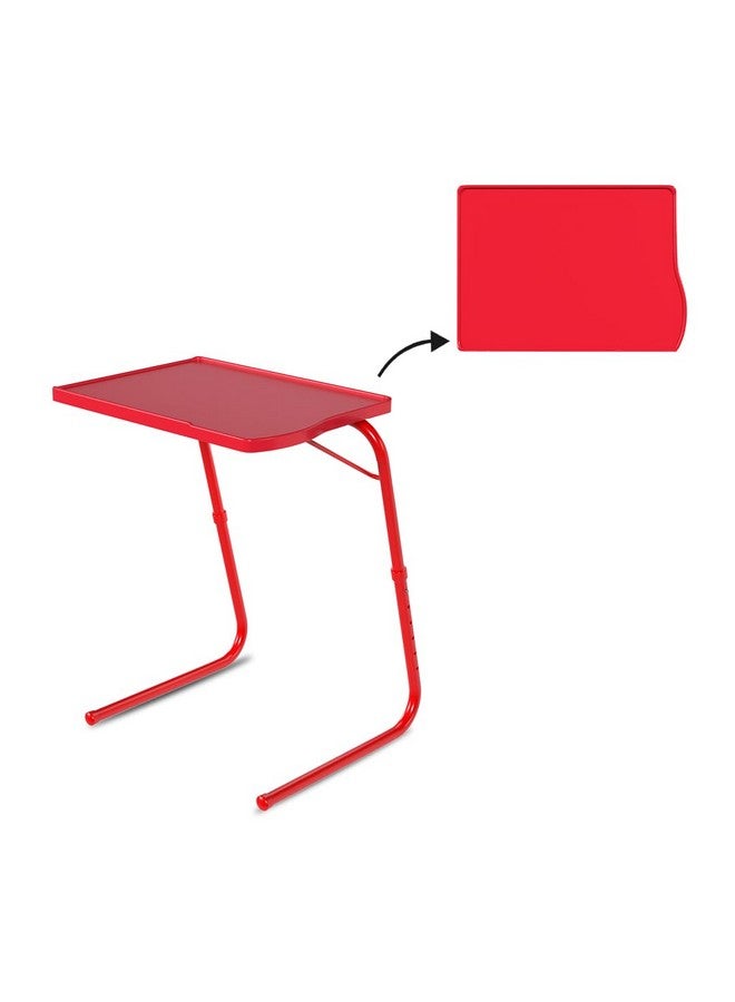 TABLE MAGIC - Height Adjustable Lapdesk, Multipurpose Work At Home & Matte Study Table (Cherry Red, Large) - Image 1