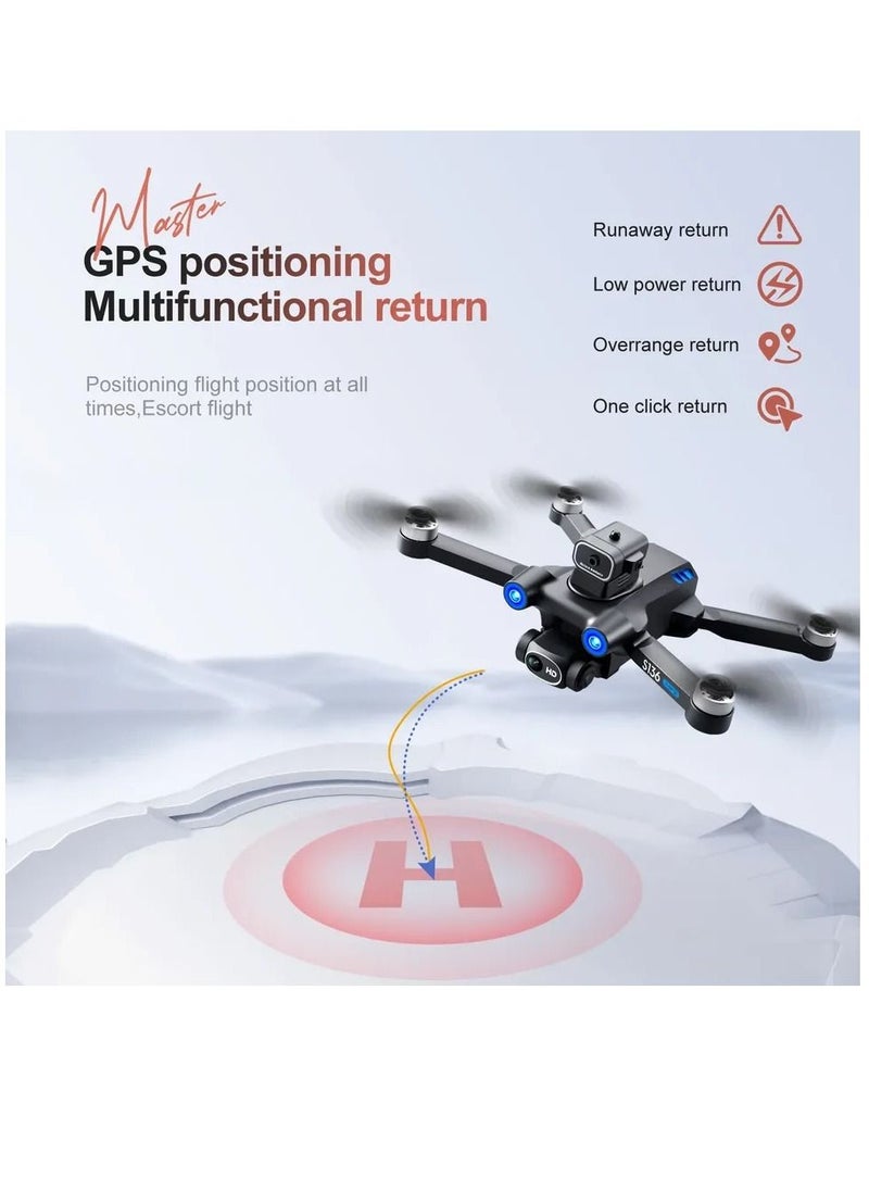 S136 Mini RC قابلة للطي بدون طيار الأشعة تحت الحمراء تجنب عقبة GPS فرش الطائرات
