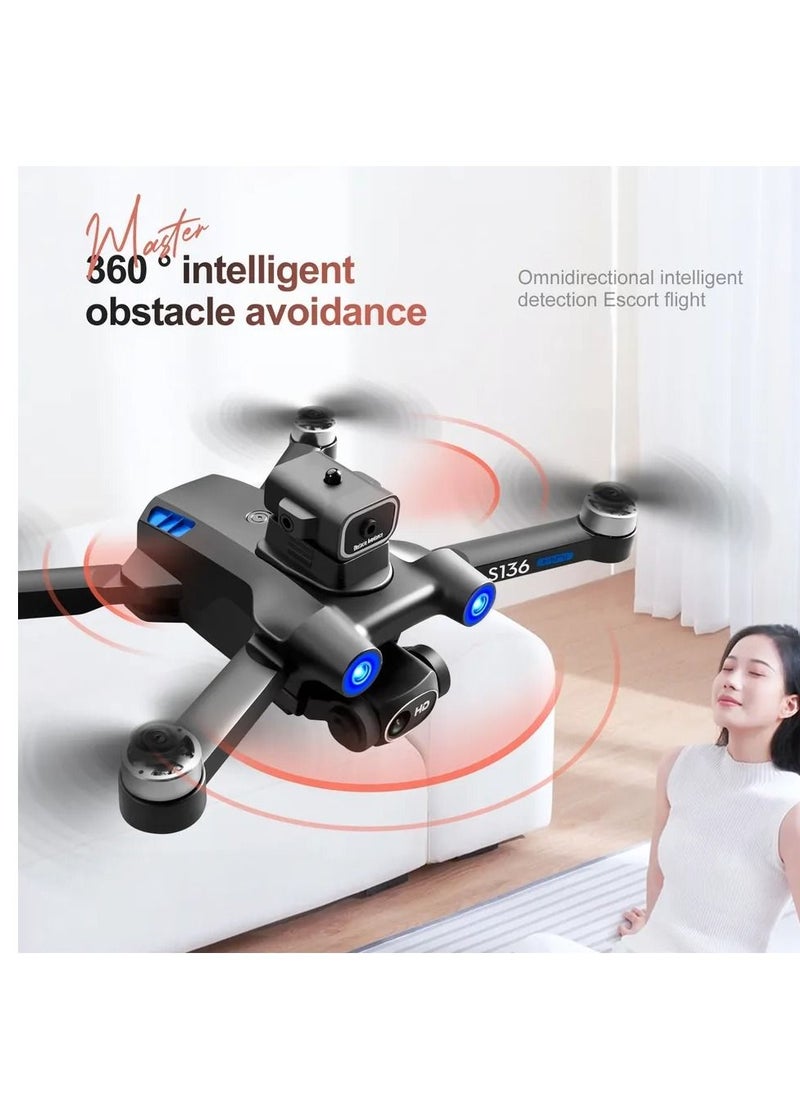 S136 Mini RC قابلة للطي بدون طيار الأشعة تحت الحمراء تجنب عقبة GPS فرش الطائرات