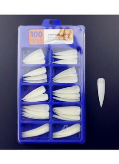 ORiTi 100-Piece False Nail Tips White  - Image 1
