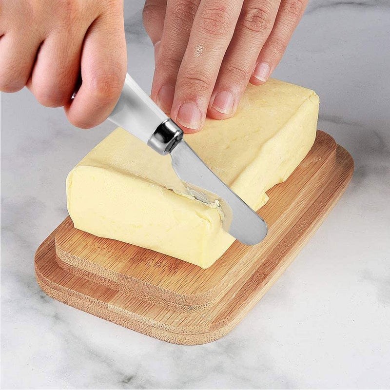 DARKZONE Butter Dishes Box Premium Quality Elite Range Heavy Fine Porcelain Butter Box Butter Dish with Wooden Top Cover Lid with a Knife 600 ML - Image 3