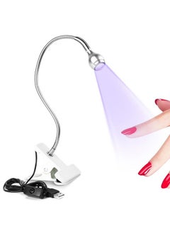 Saviland Mini Nail Led Lamp Flexible Rotatable Usb Quickly Nail Dryer Gel X Lamp For Nails With Securing Clip Led Light For Nails For Curing Gel Polish U V Nail Gels Manicure Diy  - Image 2