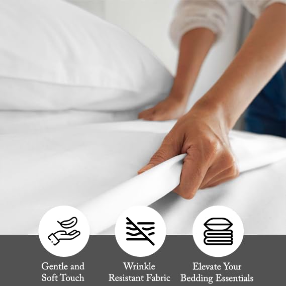 Minor Monkey California King Sheet Sets 100% Egyptian Cotton 1000 Thread Count White Bed Sheets for Cal King Size Bed 4 Piece Sheet Set Comfy & Cooling Hotel Luxury Bedding Set Fits Upto 16"" Mattress - Image 5