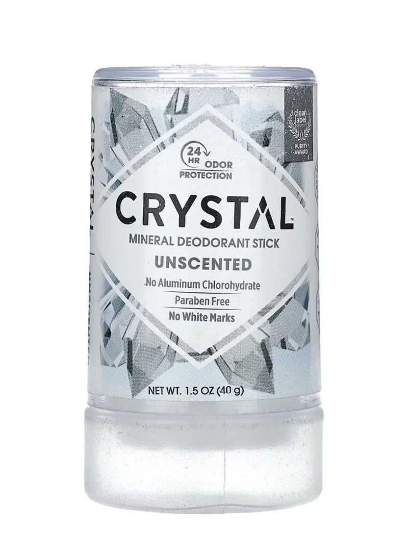 CRYSTAL Mineral Deodorant Stick Unscented 1.5 oz (40 g) - Image 1
