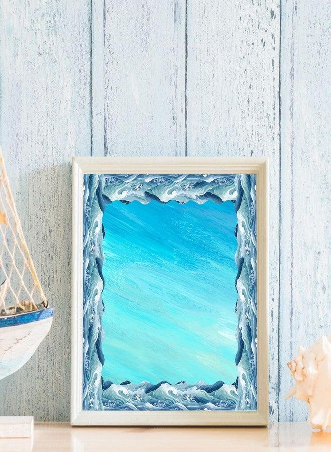 VABAMNA 72Ft Ocean Bulletin Board Borders, Under The Sea Scalloped Trim Borders, Blue Ocean Theme Classroom Bulletin Board Decorations for School Supplies Classroom Door Wall Decor Back to School Theme Party - Image 5