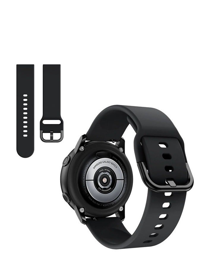 yongsheng Replacement Band For Samsung Galaxy Active/Active2 Black 20mm - Image 1