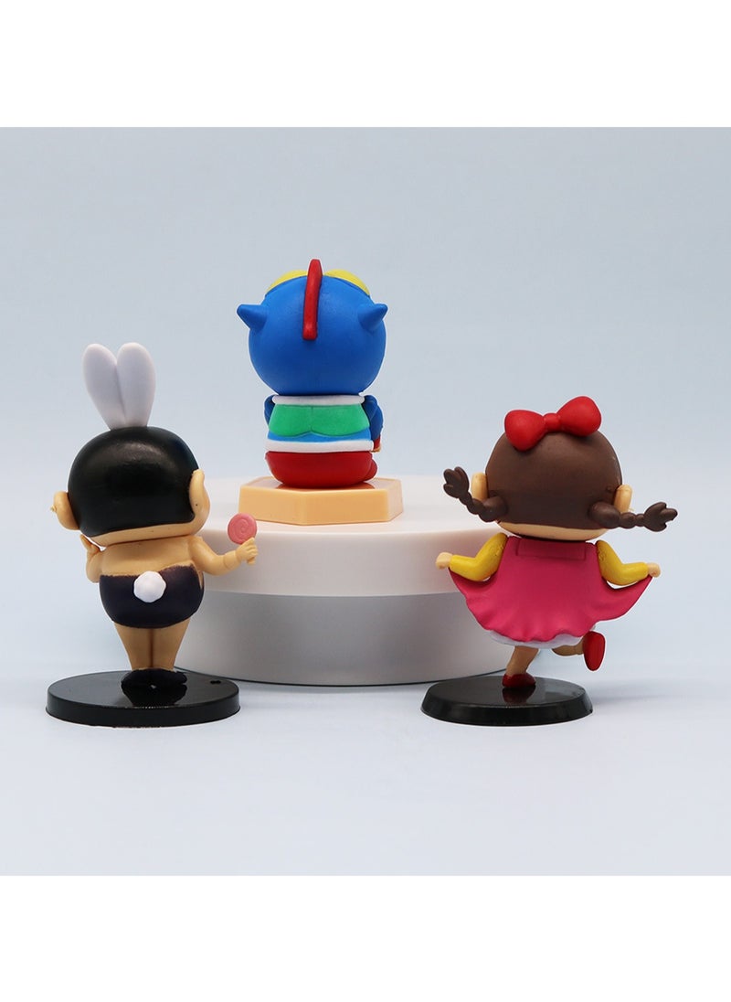 null - Six-Piece Set Of Funny Crayon Shin-chan Figures Model Ornaments Suitable For Collection And Gift ,Bag Pack - Image 1