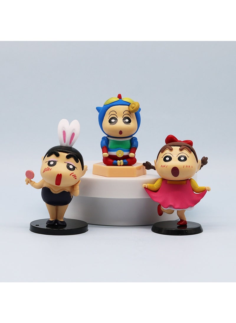 null - Six-Piece Set Of Funny Crayon Shin-chan Figures Model Ornaments Suitable For Collection And Gift ,Bag Pack - Image 1