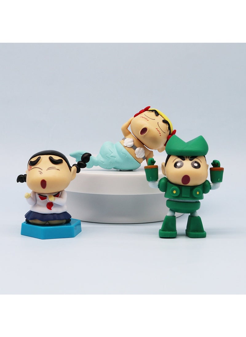 null - Six-Piece Set Of Funny Crayon Shin-chan Figures Model Ornaments Suitable For Collection And Gift ,Bag Pack - Image 1