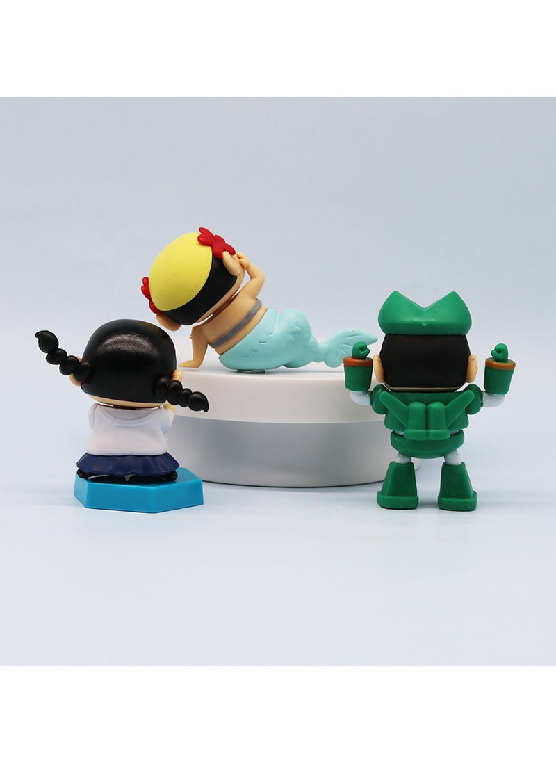 null - Six-Piece Set Of Funny Crayon Shin-chan Figures Model Ornaments Suitable For Collection And Gift ,Bag Pack - Image 1