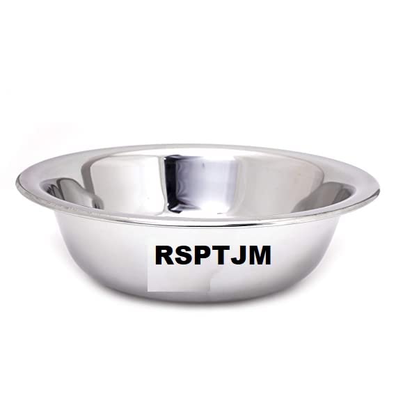 RSPTJM Heavy Gauge Stainless Steel Solid Mixing Bowl/Atta Parath, 28 cm, 1 Piece, Silver - Image 3