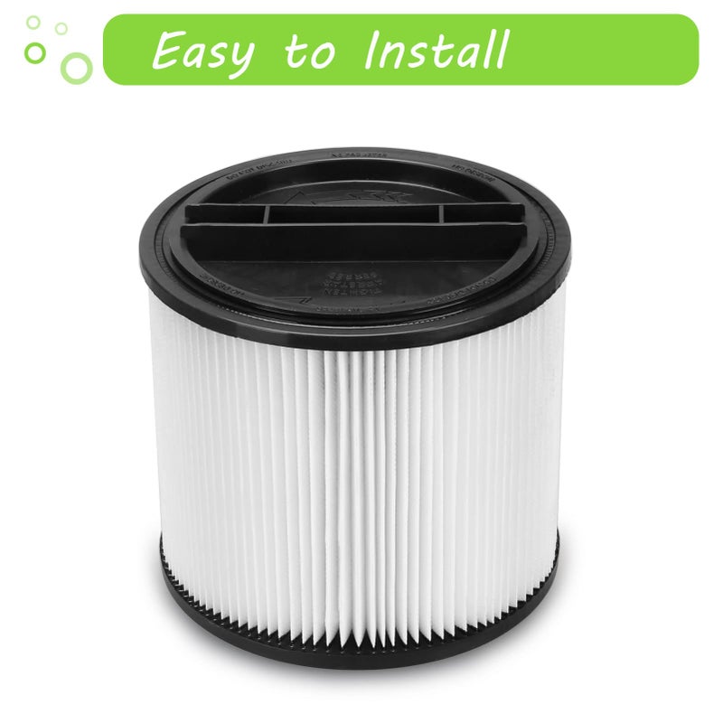 Aoydr Filter Replacement 90304 90350 90333 Compatible with Shop-Vac 4-16 Gallon Up Wet/Dry Vacuum Cleaners (1 Filter+1 Lid +2 foam filters) - Image 2