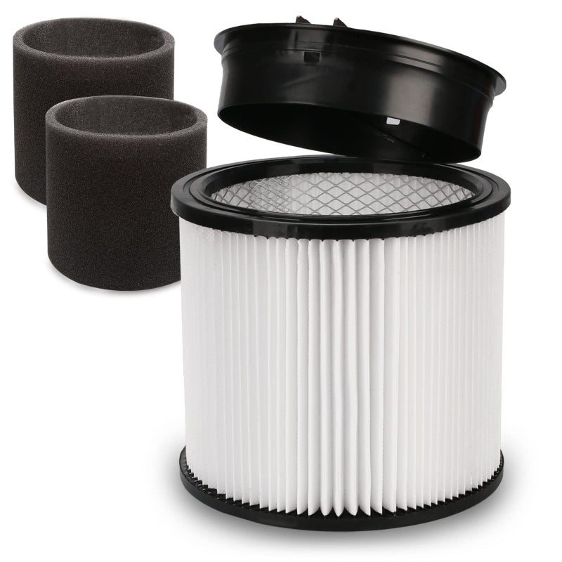 Aoydr Filter Replacement 90304 90350 90333 Compatible with Shop-Vac 4-16 Gallon Up Wet/Dry Vacuum Cleaners (1 Filter+1 Lid +2 foam filters) - Image 1