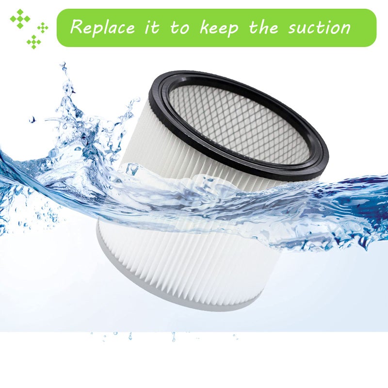 Aoydr Filter Replacement 90304 90350 90333 Compatible with Shop-Vac 4-16 Gallon Up Wet/Dry Vacuum Cleaners (1 Filter+1 Lid +2 foam filters) - Image 5