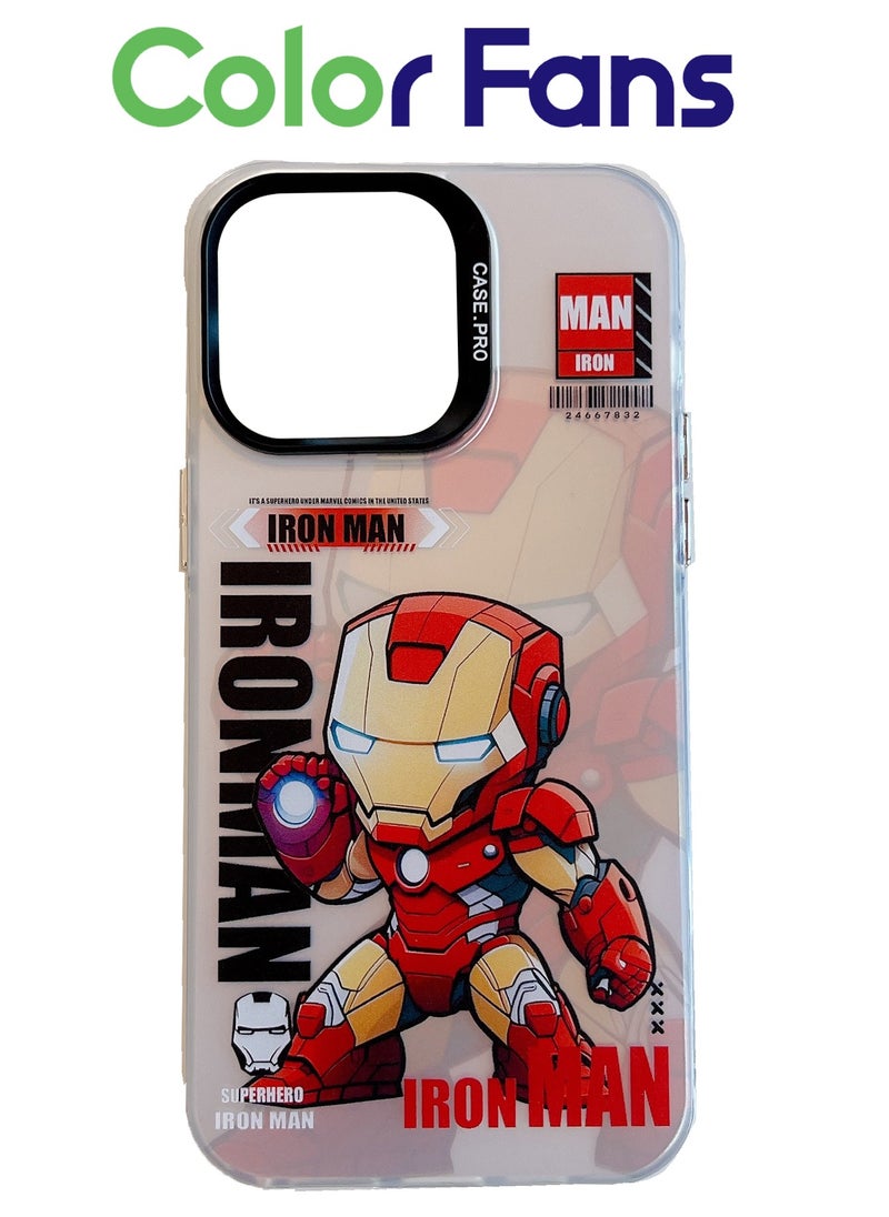 Color Fans - Case for iPhone 13/14 6.1 inch with Iron Man Pattern Cover - Image 1