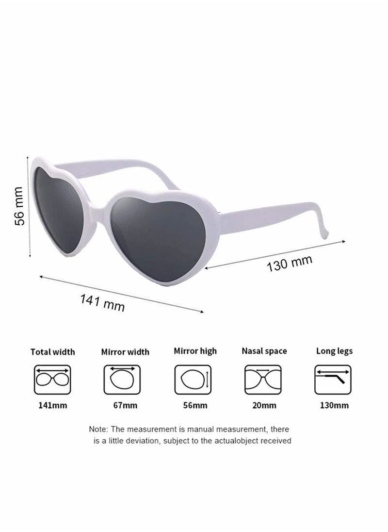 SYOSI - Heart Sunglasses,  Peach Heart Special Effects Sunglasses Funny Light Diffraction Eyeglasses Heart Light Glasses Magnetic Glasses Clip on Sunglasses Plastic Frame for Night Driving - Image 1