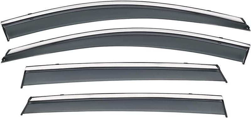 Vesul Polycarbonate Rain Guard Vent Visor for Honda CR-V (2017-2021) with Stainless Steel Trim - Image 2