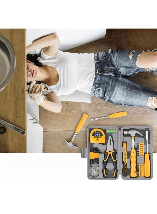 24PCS small compact hand tool set for home and office. Portable tool box for basic home repairs - Image 5