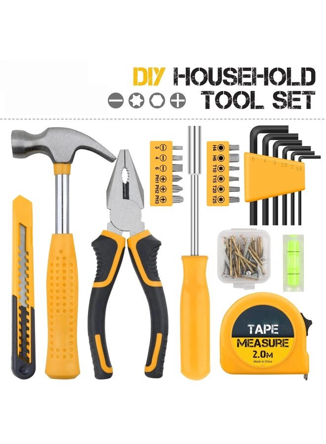 24PCS small compact hand tool set for home and office. Portable tool box for basic home repairs - Image 2