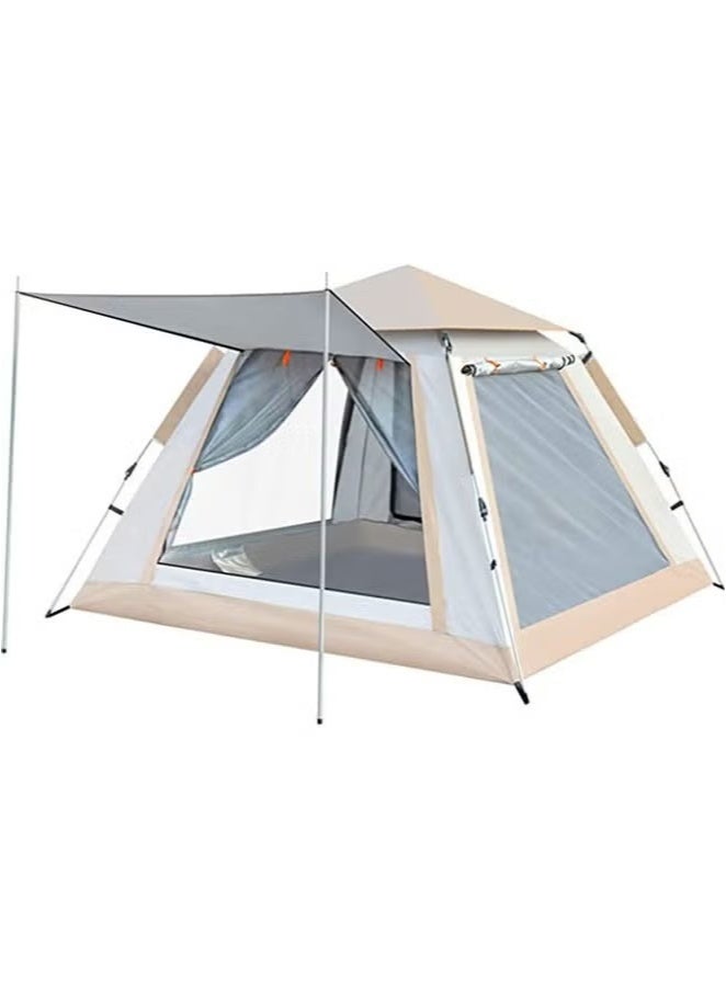 يلا جوي خيمة تخييم منبثقة، نافذتان شبكيتان وبابان، مقاومة للماء والرياح، سهلة التركيب مع دهليز وغطاء للمطر، خيمة منبثقة للتنزه والسفر - حقيبة حمل (4-6 أشخاص) - Image 1