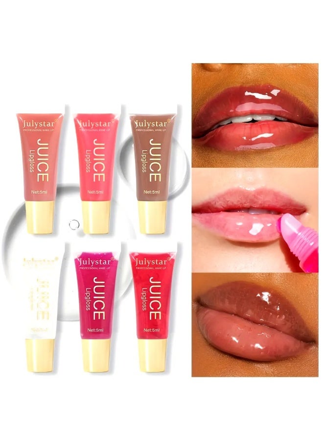 Julystar Natural Fruit Flavor Lip Oil & Gloss Set - Long-Lasting Moisturizing, Mirror Shine, Pouty Lips Effect - Vegan, Paraben-Free, Perfect for Daily Hydration & Gifts[05] - Image 4