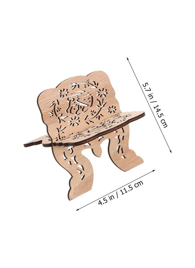 ماركة غير محددة - رف كتب خشبي قابل للطي، رف كتب لقراءة المجلات، رف تخزين لقراءة الكتب، رف صلاة دينية، رف قراءة - Image 1