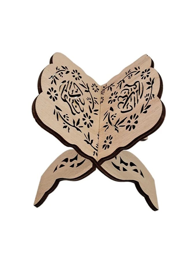 ماركة غير محددة - رف كتب خشبي قابل للطي، رف كتب لقراءة المجلات، رف تخزين لقراءة الكتب، رف صلاة دينية، رف قراءة - Image 1
