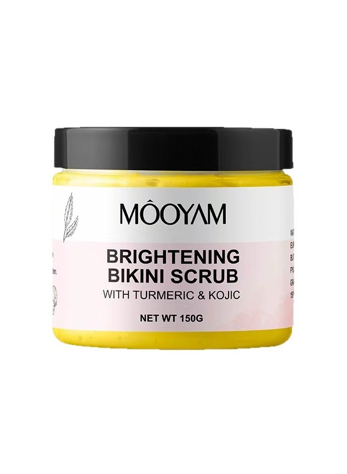 MOOYAM Turmeric Exfoliating Scrub for Body, Turmeric Scrub for Inner Thighsm, Bikini, Underarms, Turmeric Body Scrub for Exfoliating, Dark Spots and Brightening - Image 1