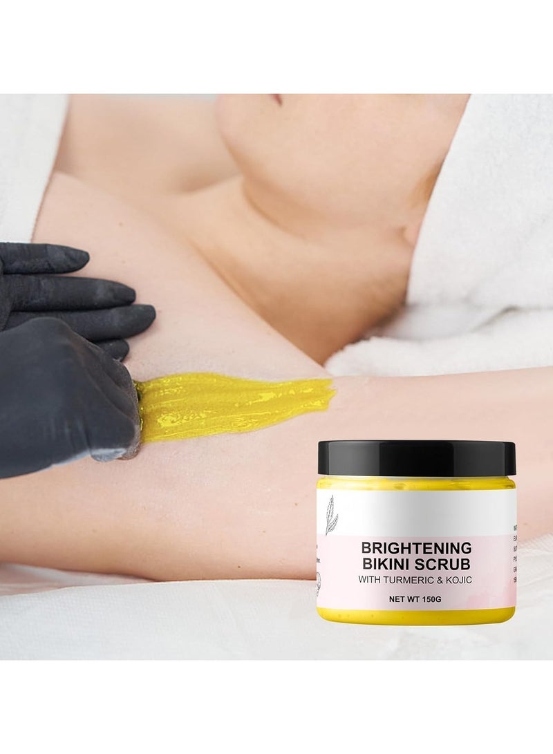 MOOYAM Turmeric Exfoliating Scrub for Body, Turmeric Scrub for Inner Thighsm, Bikini, Underarms, Turmeric Body Scrub for Exfoliating, Dark Spots and Brightening - Image 3