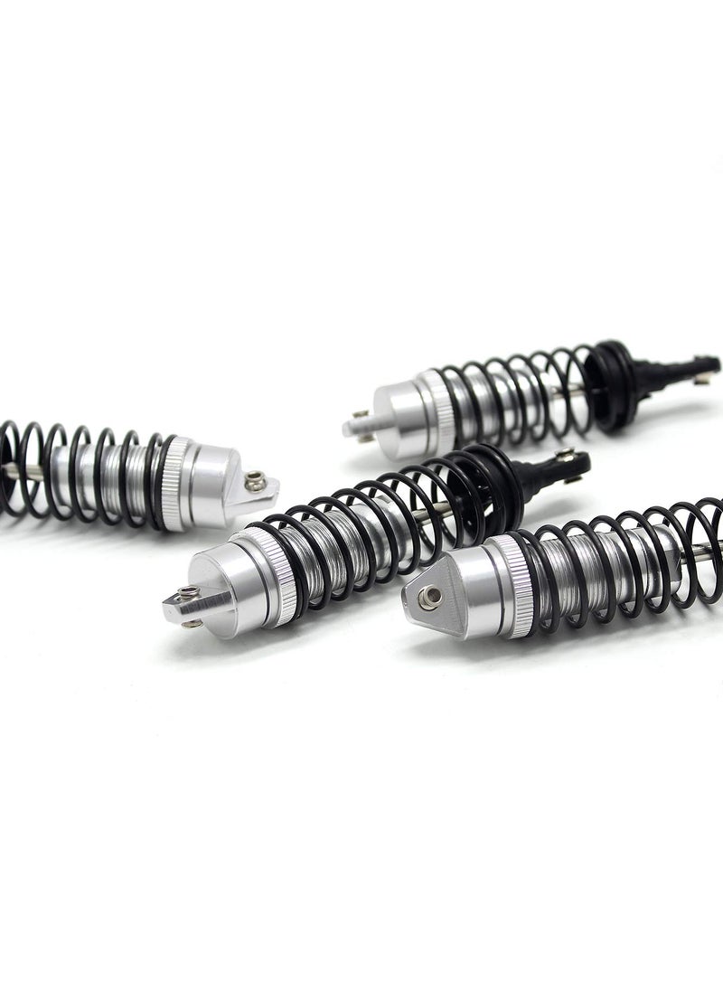 Hosim Hosim Front & Rear Shock Absorber Springs Damper Kits Aluminum Alloy for 1/10 Traxxas Slash 4x4 4WD RC Cars Upgrades Replacement Accessories Silver (4PCS)  - Image 5