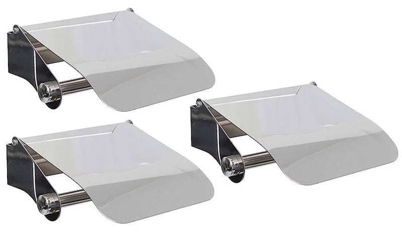 MLD MLD TPSH010 Toilet Paper Holder for Bathroom/Toilet Roll Holder/Toilet Tissue Holder Mini Stand/Bathroom Accessories (Material- Stainless Steel, Silver) Pack of -3 - Image 1