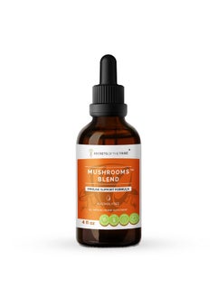 Secrets of the Tribe Mushrooms Blend Immune Support Formula Herbal Supplement Blend Drops Alcoholfree Liquid Extract 4 Fl Oz  - Image 1